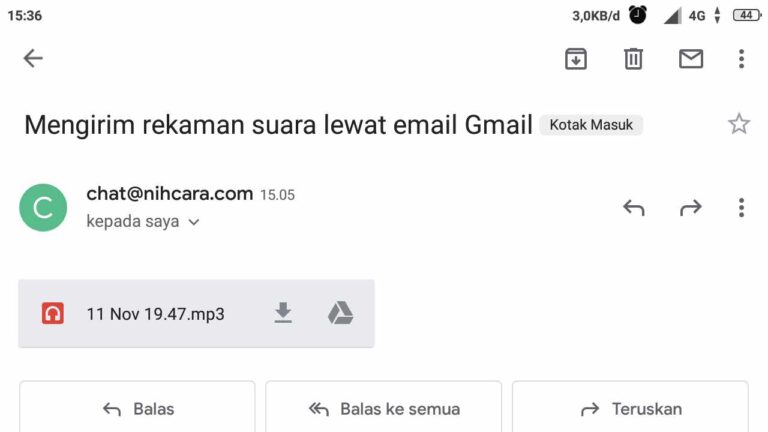 Cara mengirim rekaman suara lewat email